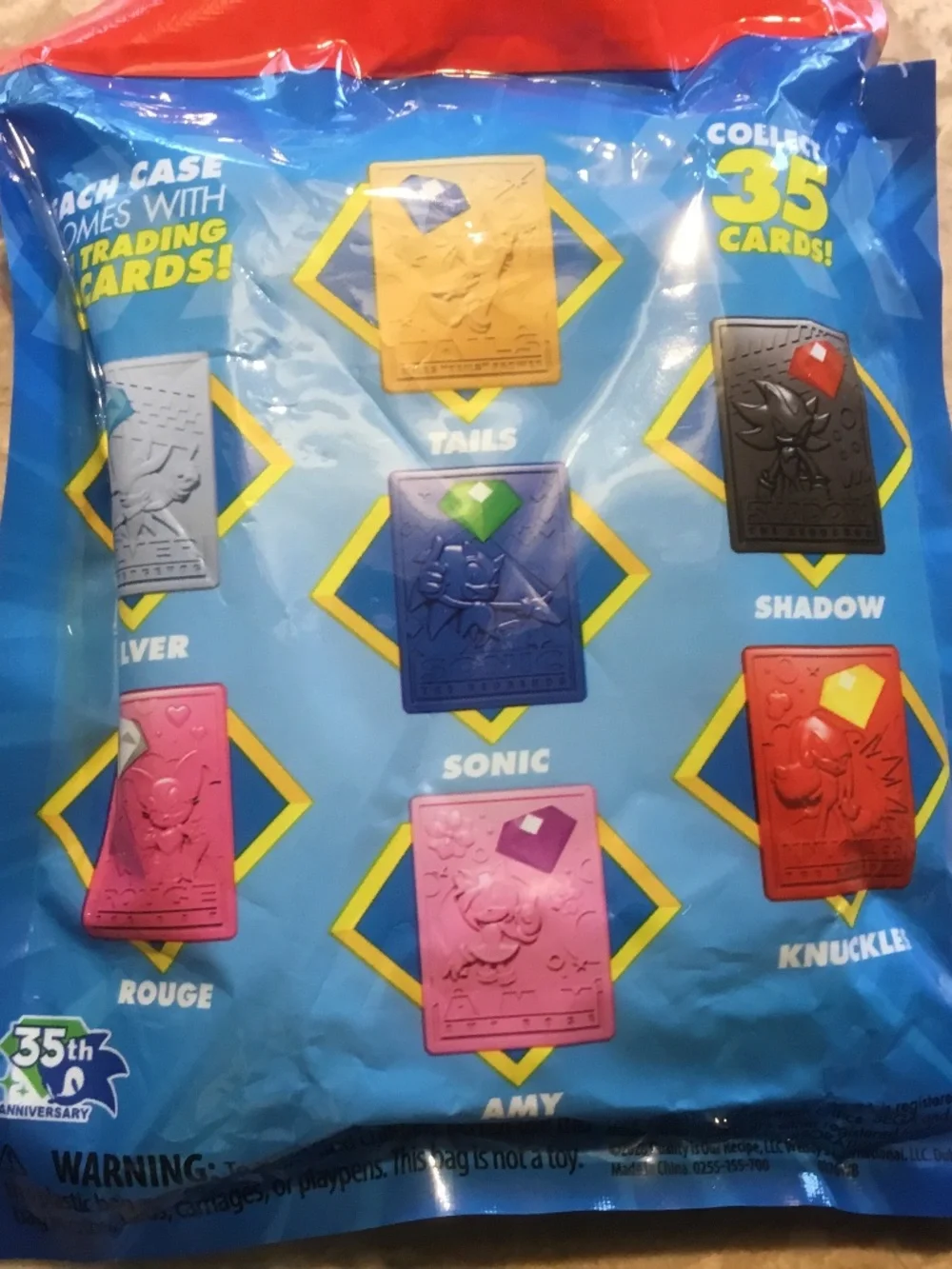 Shadow Card Case with 5 Trading Cards (Wendy’s -35th year Sonic The Hedgehog)